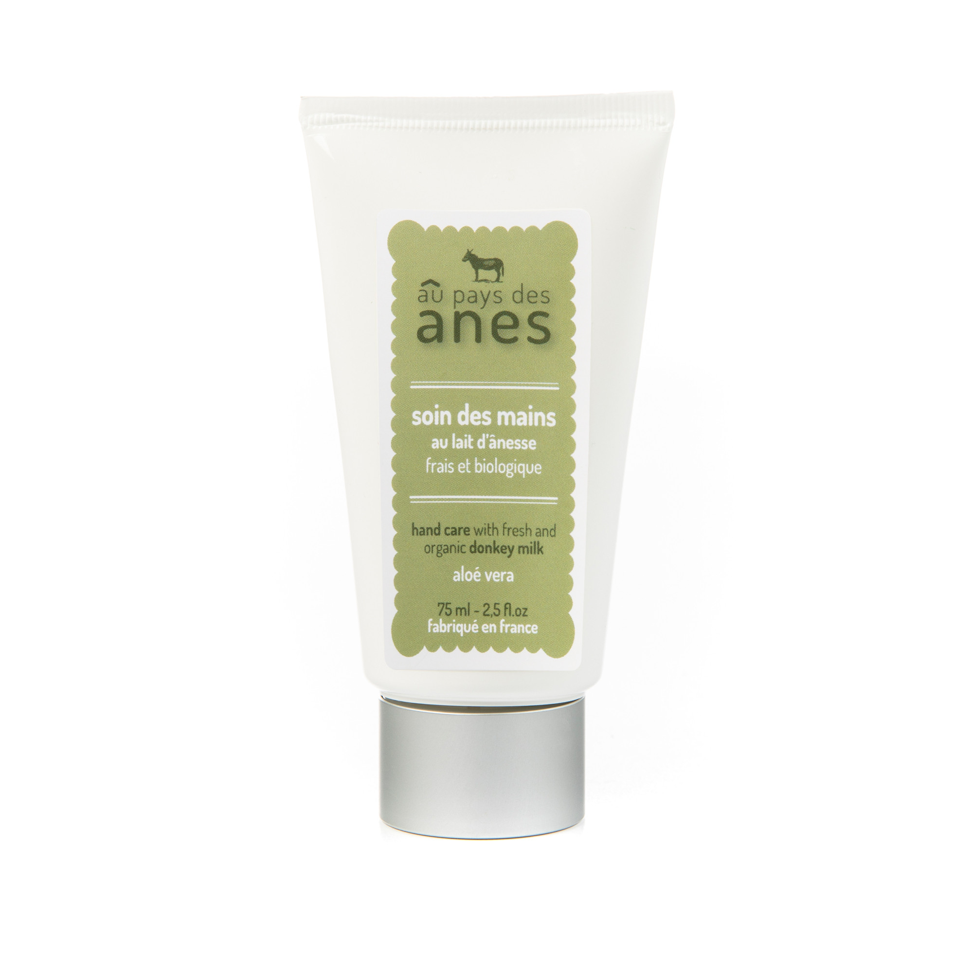 Crème pour les mains au lait d’ânesse frais et biologique Aloe Vera 75 ml