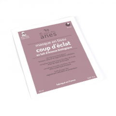 Masque en tissu au lait d'ânesse biologique Coup d'éclat 20 ml