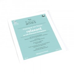 Masque Relaxant en tissu au lait d\'ânesse biologique 20 ml