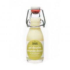 Gel douche limonade au lait d\'ânesse frais et biologique Amande Douce 100 ml