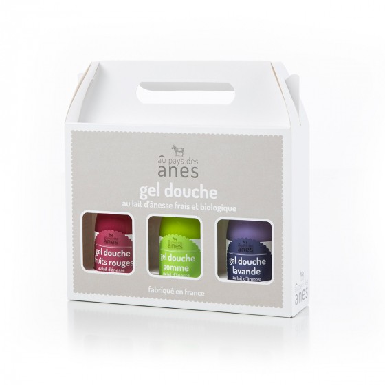 Coffret gels douche limonade Fruits Rouges - Pomme - Lavande
