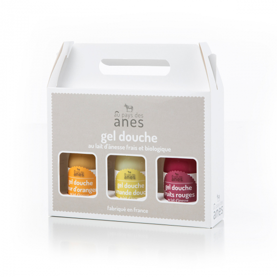 Coffret gels douche limonade Fleur d'oranger - Amande douce - Fruits Rouges