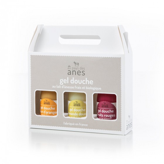 Coffret gels douche limonade Fleur d'oranger - Amande douce - Fruits Rouges
