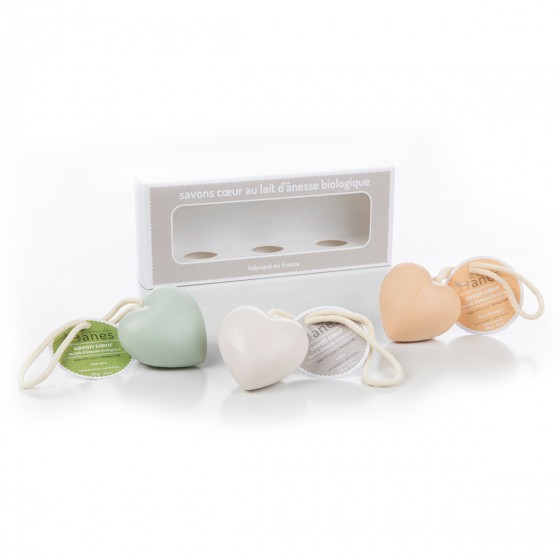 Coffret Savons Coeurs F.Oranger - Nature - Aloe Vera