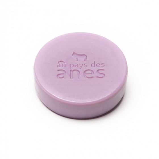 Savon sans huile de palme au lait d'ânesse biologique Violette 100g Au Pays des Ânes Savon sans huile de palme au lait d'ânesse biologique Violette 100g Au Pays des Ânes