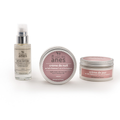 Pack routine visage : crème de jour et crème de nuit pot, sérum anti-âge