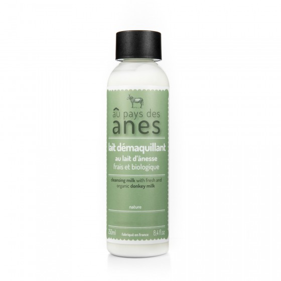 Lait démaquillant au lait d'ânesse frais et biologique 250 ml