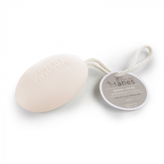 Savon corde au lait d'ânesse biologique Nature 200 g
