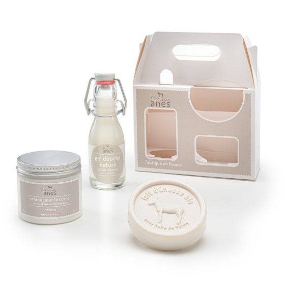 Coffret découverte gel douche - savon rond - crème corps Nature