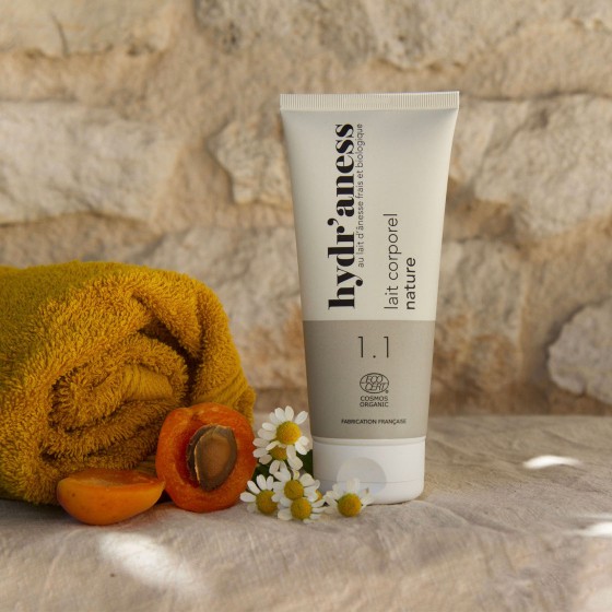 Lait corporel bio au lait d'ânesse frais 200ml Hydr'aness