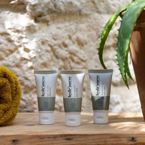 Kit voyage aloe vera cheveux et corps au lait d'ânesse frais Hydr'aness