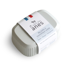 Boite à savon de voyage en bouchons recyclés bleue Au Pays des Ânes