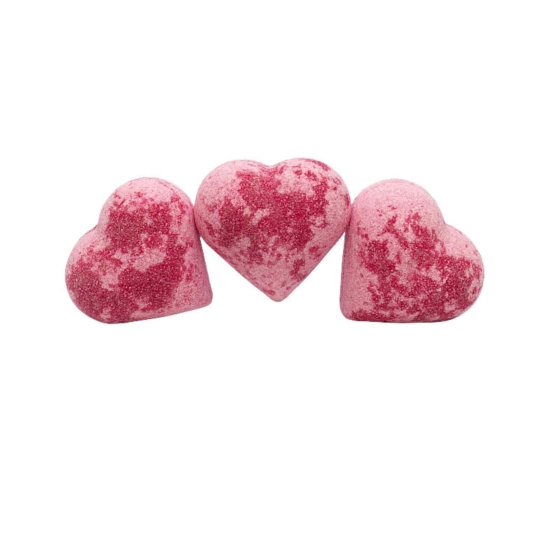 Boule de bain cœur 85g parfum cerise Boule de bain cœur 85g parfum cerise