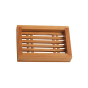 Porte savon en bambou rectangle - Carton de 12