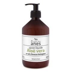 Savon liquide au lait d'ânesse bio Aloe Vera 500 ml - Carton de 6