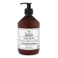 Savon liquide au lait d'ânesse bio Fleur de Coton 500 ml - Carton de 6