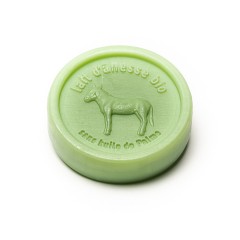 Savon rond sans huile de palme au lait d'ânesse bio Chèvrefeuille 100g - Carton de 24