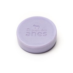 Savon rond sans huile de palme au lait d'ânesse bio Lavande 100g - Carton de 24