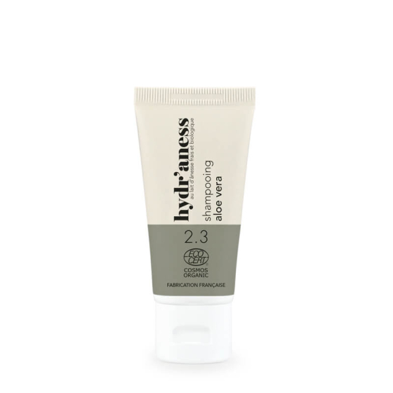 Shampoing format voyage aloe vera certifié bio au lait d'ânesse frais 30ml Hydr'aness - Carton de 12 Shampoing format voyage aloe vera certifié bio au lait d'ânesse frais 30ml Hydr'aness - Carton de 12