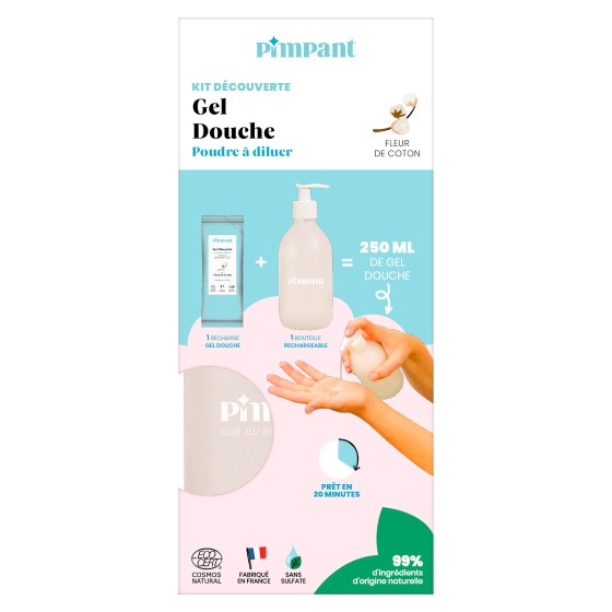 Gel douche en poudre Fleur de coton - Kit de découverte