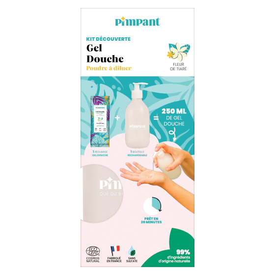 Gel douche en poudre Fleur de tiaré - Kit de découverte
