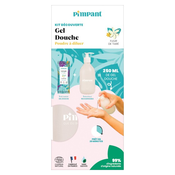 Gel douche en poudre Fleur de tiaré - Kit de découverte